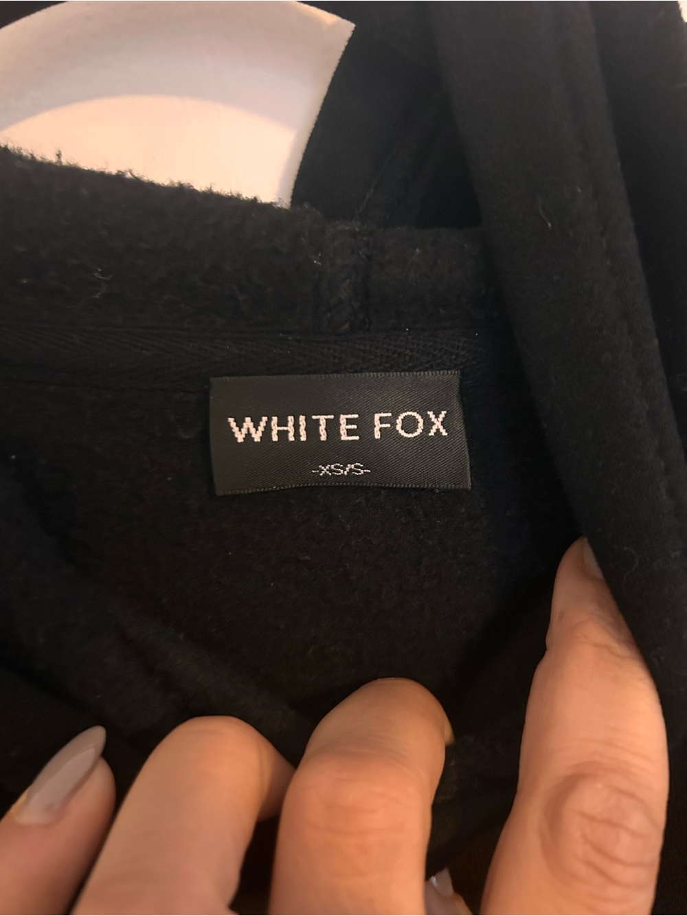 White Fox Boutique Black Sweatshirt Hoodie